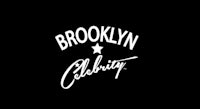 the logo for brooklyn celebrity on a black background