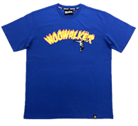 a blue t - shirt with the word wowwalker on it